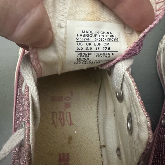 Converse ALL STARS sparkling pink size 5.5 - Picture 2 of 4